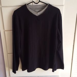 Covington mens black thick cotton blend